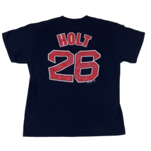 Boston Red Sox Brock Holt Majestic #26 Blue Jersey T-shirt Size Large MLB - $376.14 MXN