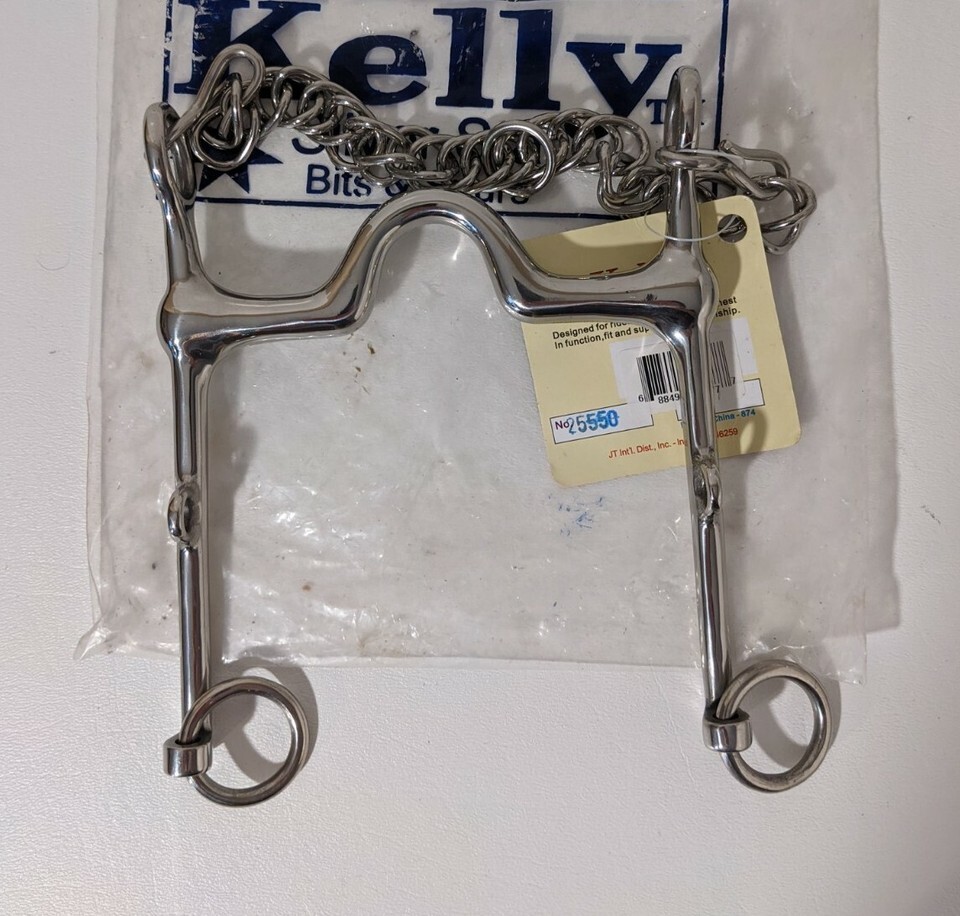 KELLY Stainless Steel Show Bit 5 1/4" Mouth Silver Star Horse Pin-
show origi... Item image 6