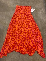 Lularoe NWT Full Length Multicolor Coral Pink Geometric Geo Maxi Skirt Size XS - £18.22 GBP