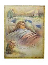 Religious Christmas Greeting Card 1946 Little Town Of Bethlehem Baby Jes... - $8.90