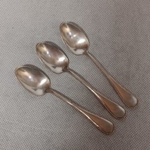 International Silver Beaded 1910 Demitasse Spoons 3 Silverplated 4.375" Rogers - $19.95