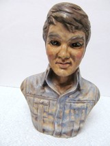 Elvis Presley Provincial Mold Bust Head Figurine 83&quot; Porcelain Ceramic 5&quot; - £155.03 GBP