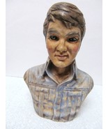 ELVIS PRESLEY PROVINCIAL Mold Bust Head Figurine 83&quot; Porcelain Ceramic 5&quot; - £152.36 GBP