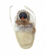 Vintage Inuit Style Fur Trimmed Baby Doll Cradle Carrier Handmade Arctic... - $74.76 CAD