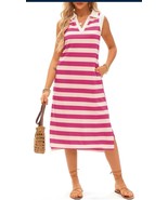 AlvaQ Womens Summer Dresses 2025 V Neck Sleeveless Casual Spring Cute Beach - $38.27 CAD