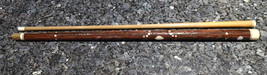 Rare Vintage Pool Cue Adam AH - 46 Carved Wood Mother of Pearl Inlay Two... - £1,171.59 GBP