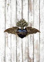 Hand-Painted Resin Sacred Heart Wall Plaque - Catholic Home Decor - $81.00