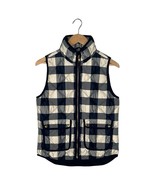 J Crew Down Puffer Vest Womens XS Plaid Quilted Zip Front High Neck Prep... - $37.89 CAD