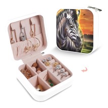 Leather Travel Jewelry Storage Box - Portable Jewelry Organizer - Zeb - £12.16 GBP