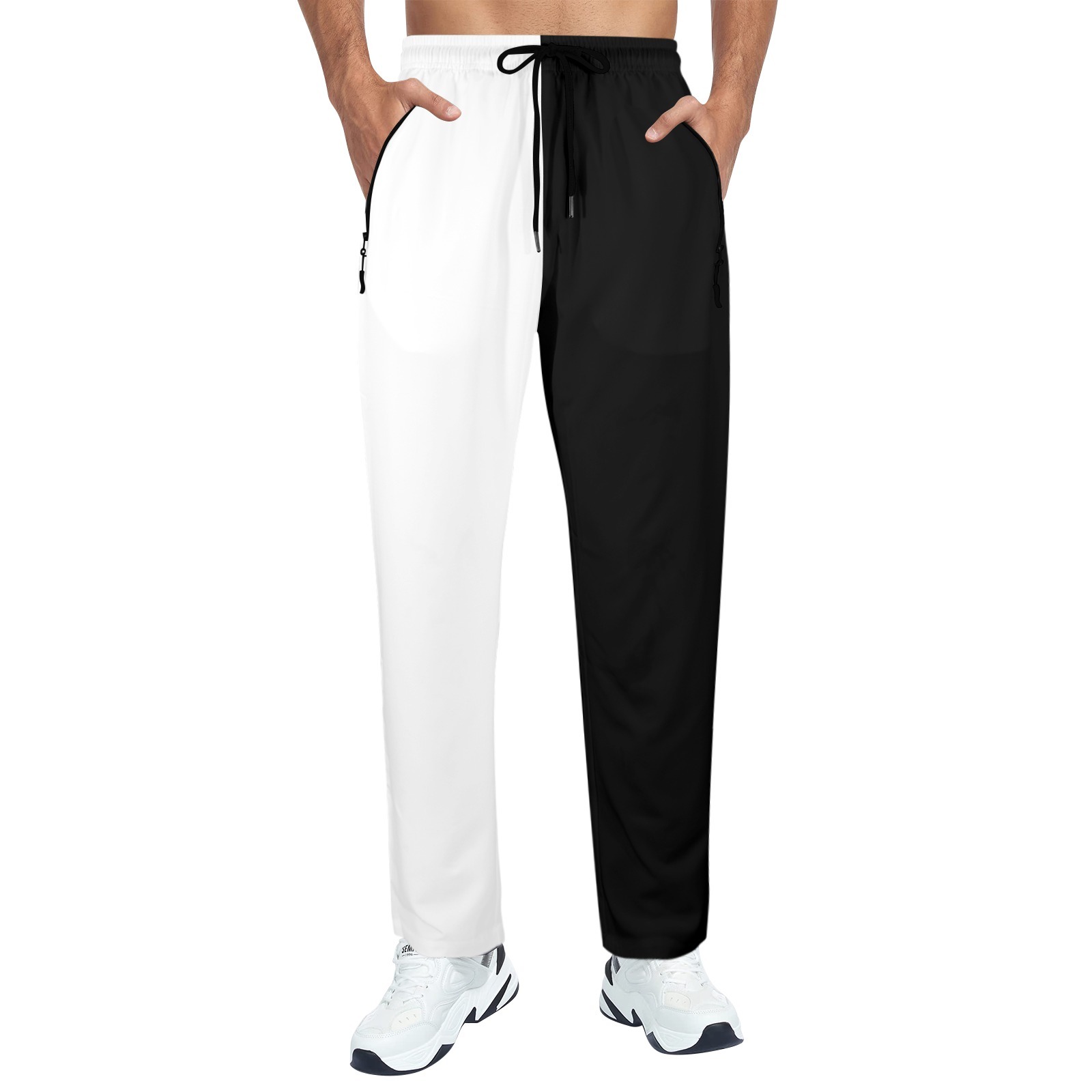 Men's Two Tone Black and White Quick Dry Pants (Size S-4XL)