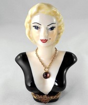 Limoges Box - Marilyn Monroe Bust &amp; Necklace - Peint Main LE #6 - Sinclair - £157.00 GBP