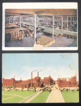 2 Vintage Anheuser Busch Budweiser Factory St Louis MO Postcard Advertising - £9.55 GBP