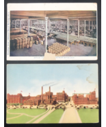 2 Vintage Anheuser Busch Budweiser Factory St Louis MO Postcard Advertising - £9.63 GBP