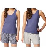 LUCKY Brand ~ INDIGO BLUE ~ Large (L) ~ 3 Piece Pajama Tank &amp; Shorts Set - $25.00