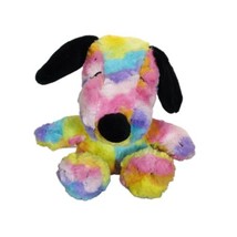 Hallmark Peanuts Snoopy Puppy Dog 6&quot; Pastel Tie Dye Rainbow Plush Stuffed Animal - £10.19 GBP