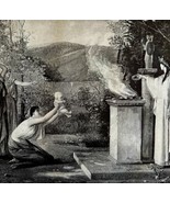 Women Worship Minerva Athens 1913 Greek Plate Print 2 Page History DWAA14 - $39.99