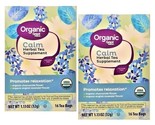 Great Value Organic Calm Herbal Tea Supplement Relaxation 16 Tea Bags (2... - $17.67