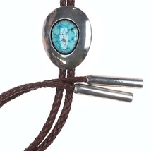 Nelson Garcia Santo Domingo Silver bolo tie with high grade turquoise - £701.70 GBP