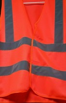 Reflective High Visibility Safety Vest, Hi Vis Silver Strip Men &amp; Women Work XL - £3.87 GBP