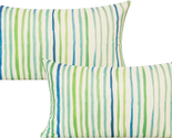 Lumbar Throw Pillow Covers Set of 2 12 X 20 Outdoor Sage Green Decorativ... - £18.60 GBP