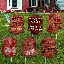 Halloween Decorations Yard Signs Stakes Props,6 PCS Halloween Decor  Sign (A15) - £14.38 GBP