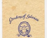 Gardens of Salonica Menu Greek Cafe &amp; Deli Fifth St NE Minneapolis Minne... - $18.81