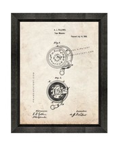 Tape Measure Patent Print Old Look with Beveled Wood Frame - $24.95+