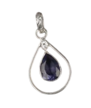 Iolite Gemstone 925 Silver Pendant Handmade Jewelry Pendant Gift For Women - £5.65 GBP