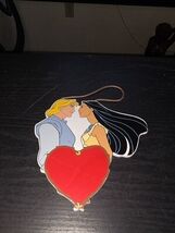 Vintage Disney Pocahontas &amp; John Smith Handcrafted Wooden Ornament Kurt ... - $11.95
