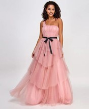 City Studio Juniors&#39; Tulle One-Shoulder Ball Gown Pale Mauve Size 13/14 $179 - $78.21