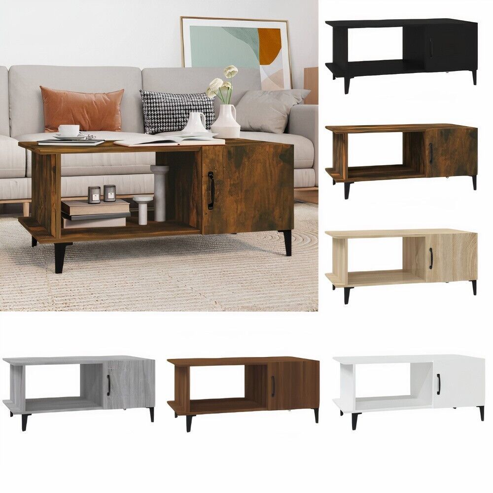 Primary image for Modern Wooden Rectangular Coffee Table With Storage Compartment Shelf & Legs