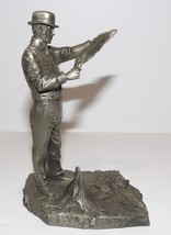 WONDERFUL 1978 FRANKLIN MINT PEWTER THE TOBACCO GROWER RON HINOTE SCULPTURE - $29.69