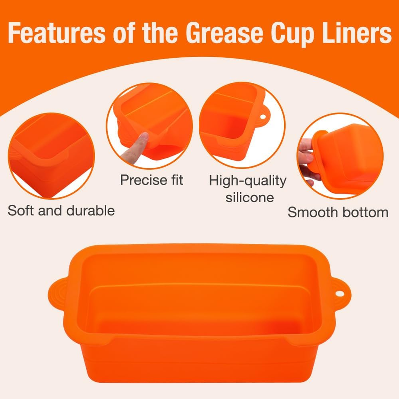 Emptycolor 2 Pack Silicone Grease Cup Liners for Blackstone 36 28 22 17 Inch Gri Item image 3