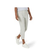 Lee Women&#39;s Knit Pants High Rise Straight Leg Cropped Light Grey Size 18 M - $494.79 MXN