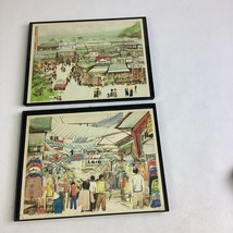 2 Japanese Watercolor Pictures- Hong Kong Souvenir &amp; Stanley Main Street... - $371.86 MXN