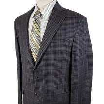 Jos. A. Bank 1905 Collection Sport Coat 43R Slim Fit Navy Gray Windowpan... - £28.93 GBP