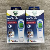 2 Vicks No Touch 3-n-1 Thermometer Professional Accuracy Measures Food &amp;... - $15.72
