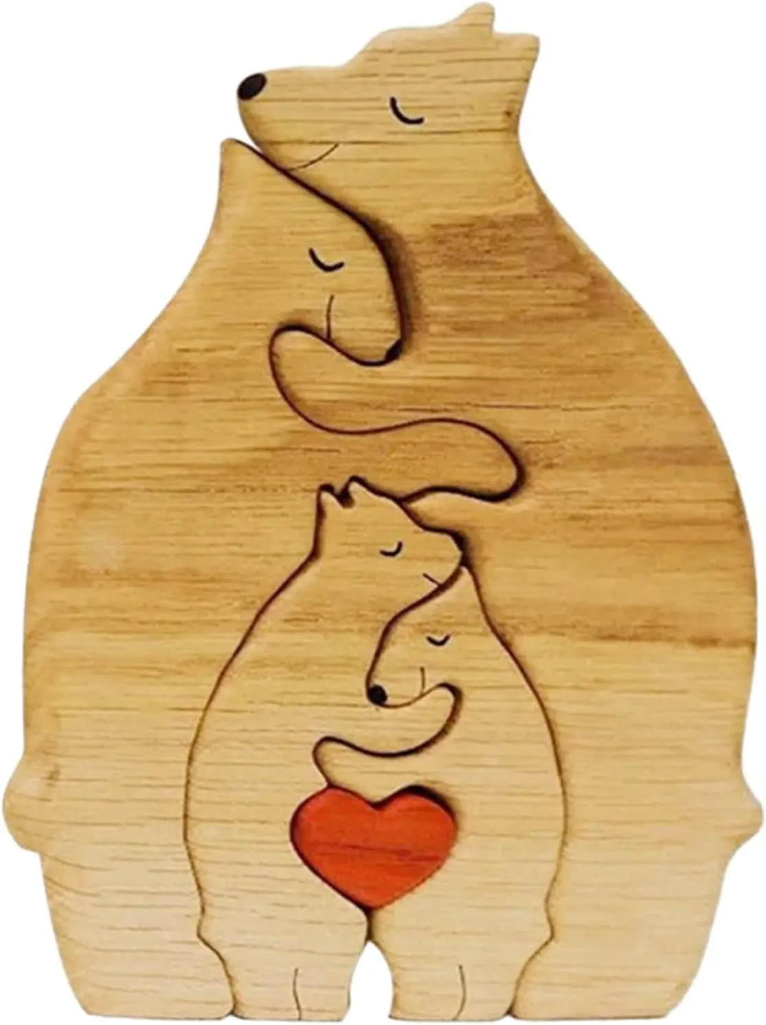 Wooden Family Puzzle Bears Baby Puzzle Toys Family Bear Wood Table Decor... - £23.53 GBP