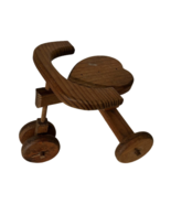Vintage Handmade Wooden Doll Tricycle Collectible Home Decor Wood - £23.58 GBP