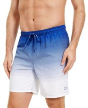 Calvin Klein Mens Gradient 7Inch Volley Swim Trunks, Small, Surf The Web - $49.00