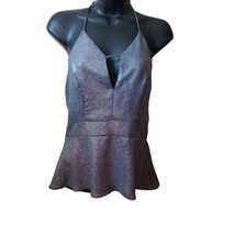 Express Women&#39;s Size 8 Shiny Silver Camisole - NWT - £14.62 GBP