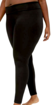 Lane Bryant Women&#39;s Black Velour Fleece Lined Leggings Plus Size E-F - £15.71 GBP