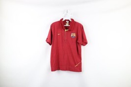 Vintage Nike Mens Small Spell Out FC Barcelona Soccer Futbol Collared Polo Shirt - £27.21 GBP