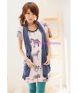 Japan Open Pocket Halter Drapery Tunic Vest! Dusty Blue - £6.65 GBP