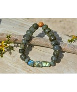 Labradorite Stone of Magic Size 7.25 in High Quality Gemstone Stretch Br... - $41.16 CAD