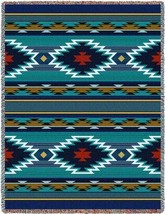 72x54 BALPINAR Southwest Blue Tapestry Afghan Throw Blanket - $63.36