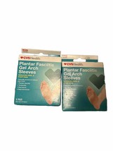 CVS Health Plantar Fasciitis Gel Arch Sleeves Reduces Heel &amp; Foot Pain - £19.61 GBP