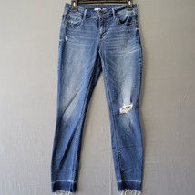 Old Navy Rockstar Women Jeans Size 2 Blue Stretch Grunge Distressed Ankl... - £12.10 GBP