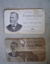 Lot of 2 Vintage 1907 1908 Political Campaign Cards Senate Look - £17.09 GBP