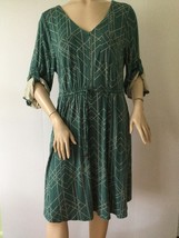 TORRID Super Soft Green Geometric Shirt Dress (Size 1) - £31.41 GBP